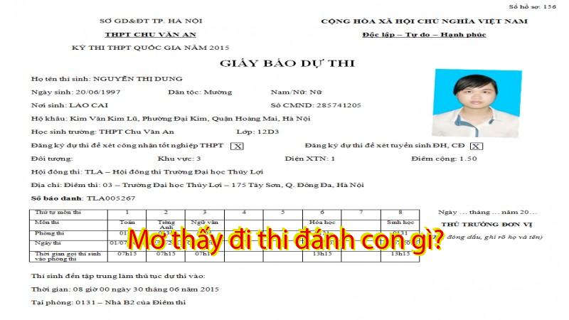 Mơ thấy đi thi đánh con gì?