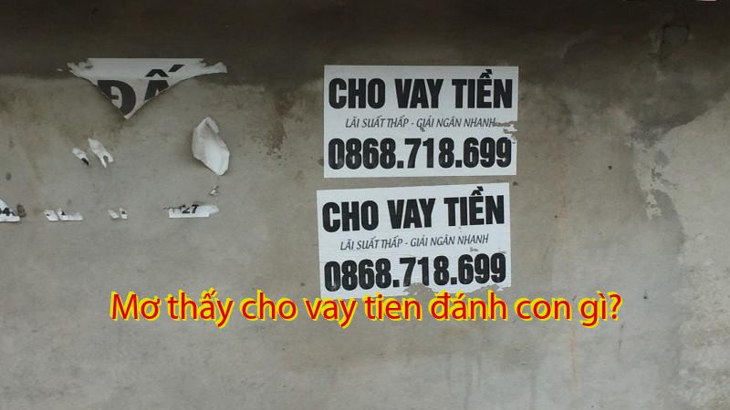 Mơ thấy cho vay tien đánh con gì?