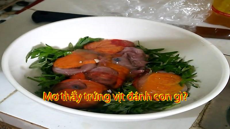 Mơ thấy trứng vịt đánh con gì?