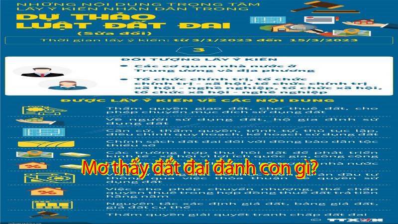 Mơ thấy đất đai đánh con gì?